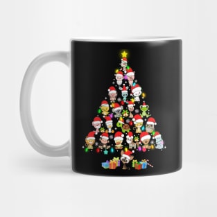 Cute Animal Wearing Santa Hat Christmas Tree Kids Boys Girls Mug